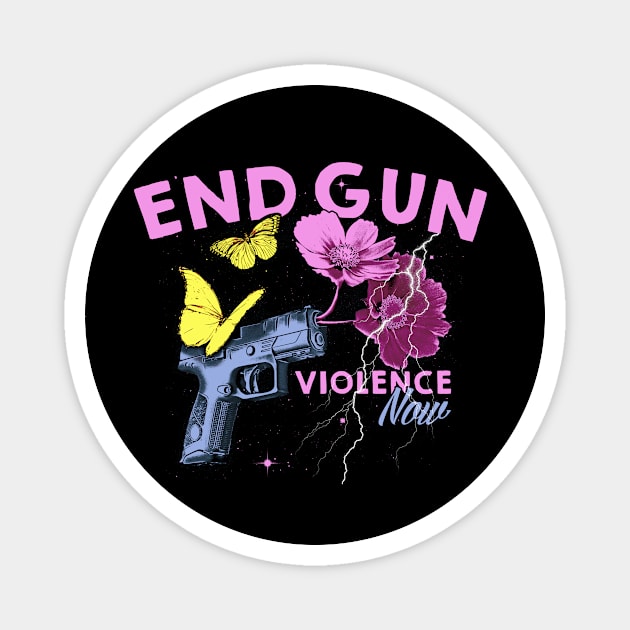 END GUN VIOLENCE NOW Magnet by loko.graphic